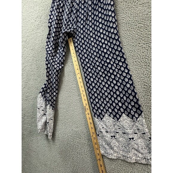 Sim & Sam Pants Womens S Blue Palazzo Boho Wide Leg  Floral Lounge - Picture 9 of 11